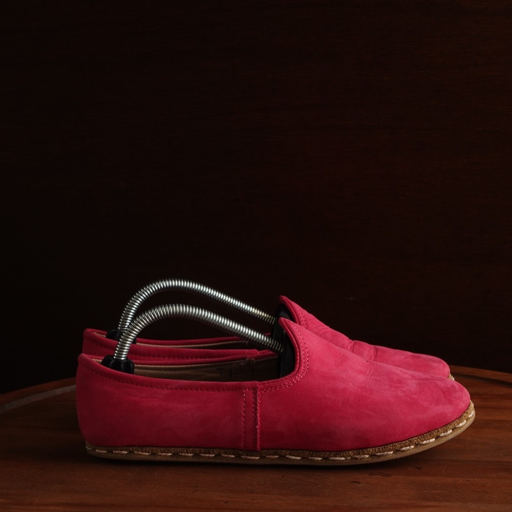Sabah Loafers WMS SZ EU 39 US 7.5-8 Pink Leather Barefoot Minimalist Flat Shoes